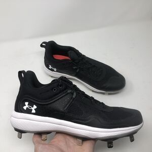 Under Armour Womens Glyde MT Softball Black Cleats Metal - 3024328-001 Size 7